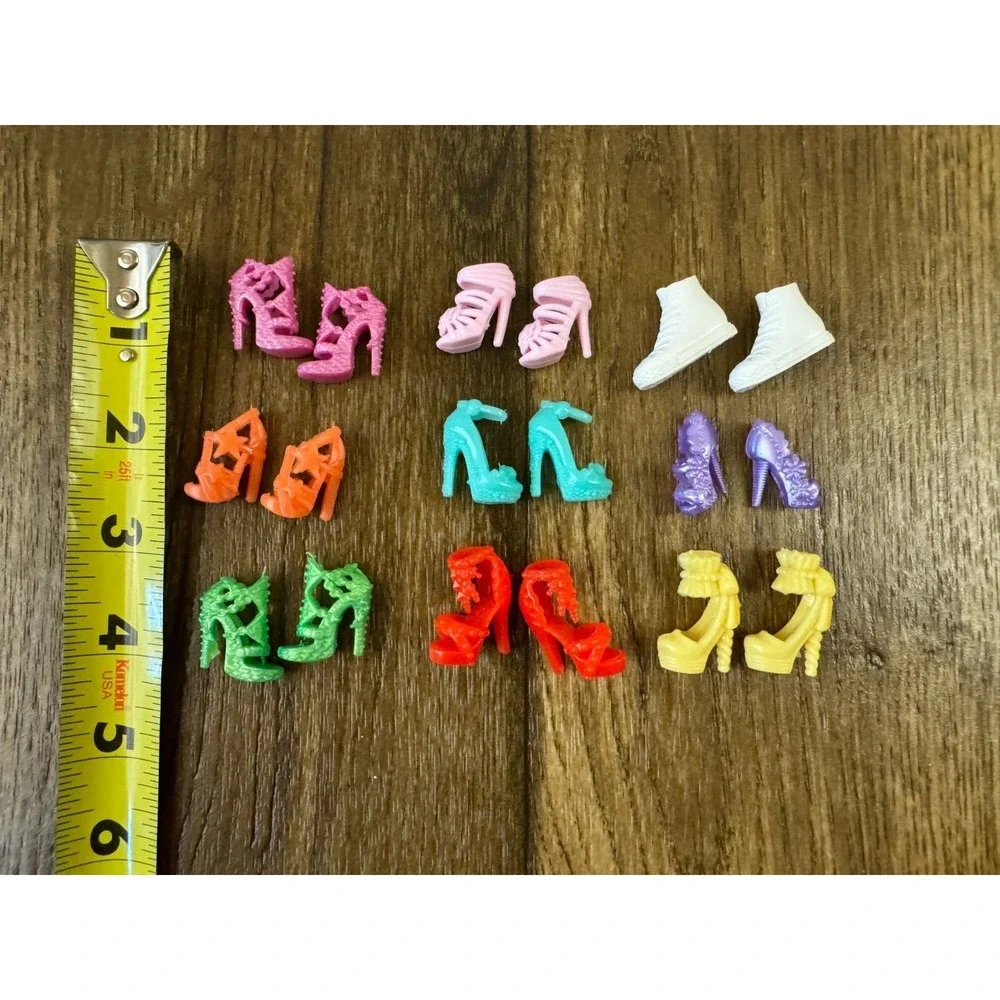 Fashion Doll Shoes Lot High Heels Pumps High Tops‎ Dressy Fashionistas Colorful